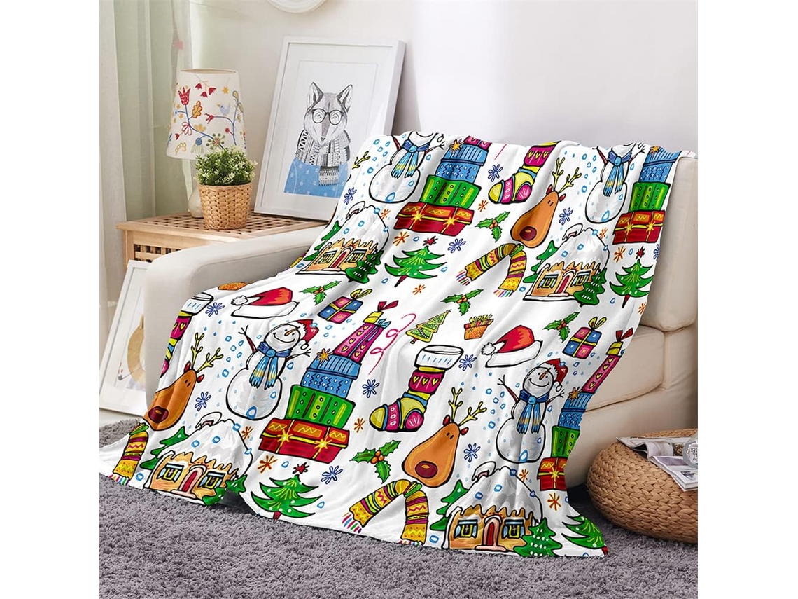 Manta de Flanela Fansu Estampa 3d Macia e Felpuda Ideal para o Inverno Perfeita Cama Ou Sofá Adequada Adultos