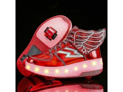 Sapatos de Rodinha Led com 7 Cores e 15 Modos, Carregamento Usb, Design Versátil e Confortável Presente Perfeito para Crianças A5 | S/MARCA