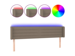 Led Headboard, Led Headboards Vidaxl Cinzento-acastanhado Tecido (183 X 16 X 78/88 Cm)