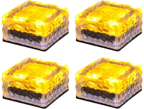 Lx 4 Peças De Luzes Decorativas Solares Grande Amarelo Quente JEIIBRZUI