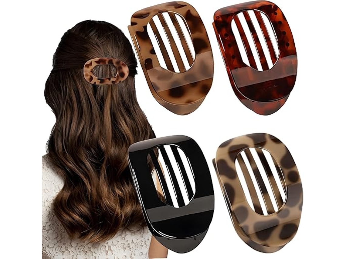 Pcs Grampos para Mulheres, Grampos Planos, Grampos para Cabelo Fino, Design Curvo, Grampo Plano para Cabelo Fino e Cabelo Grosso ZYBLSSBB