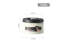 (branco 750ml) Caixa Térmica Para Armazenamento De Café A Vácuo, Tipo Filtro De Pressão, Feita De Aço Inoxidável 304.