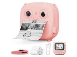 Câmera Polaroid Rosa Para Crianças [impressão Instantânea + 48 Mp + Jogos Educativos]