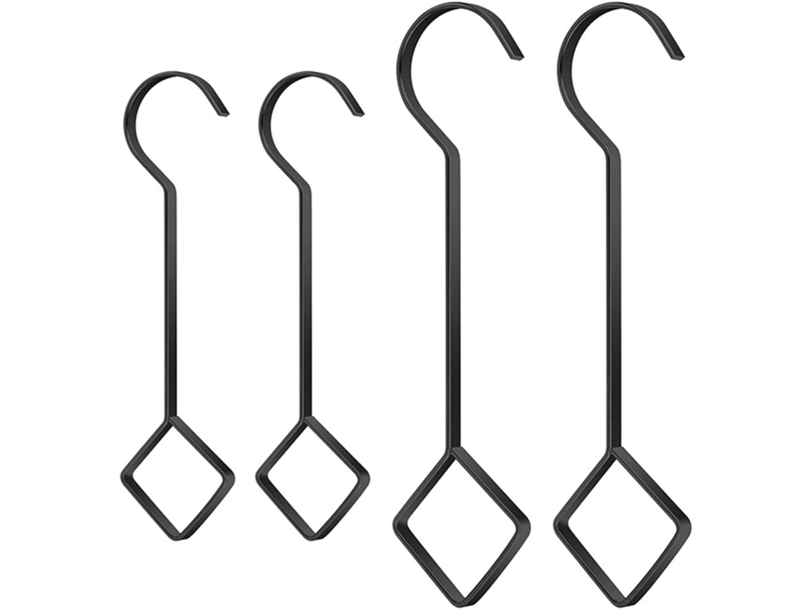 Conjunto De 4 Ganchos Metal Reforçados Plantas, Com Capacidade De Carga 25kg 55lb, Ganchos De Ferro Resistentes