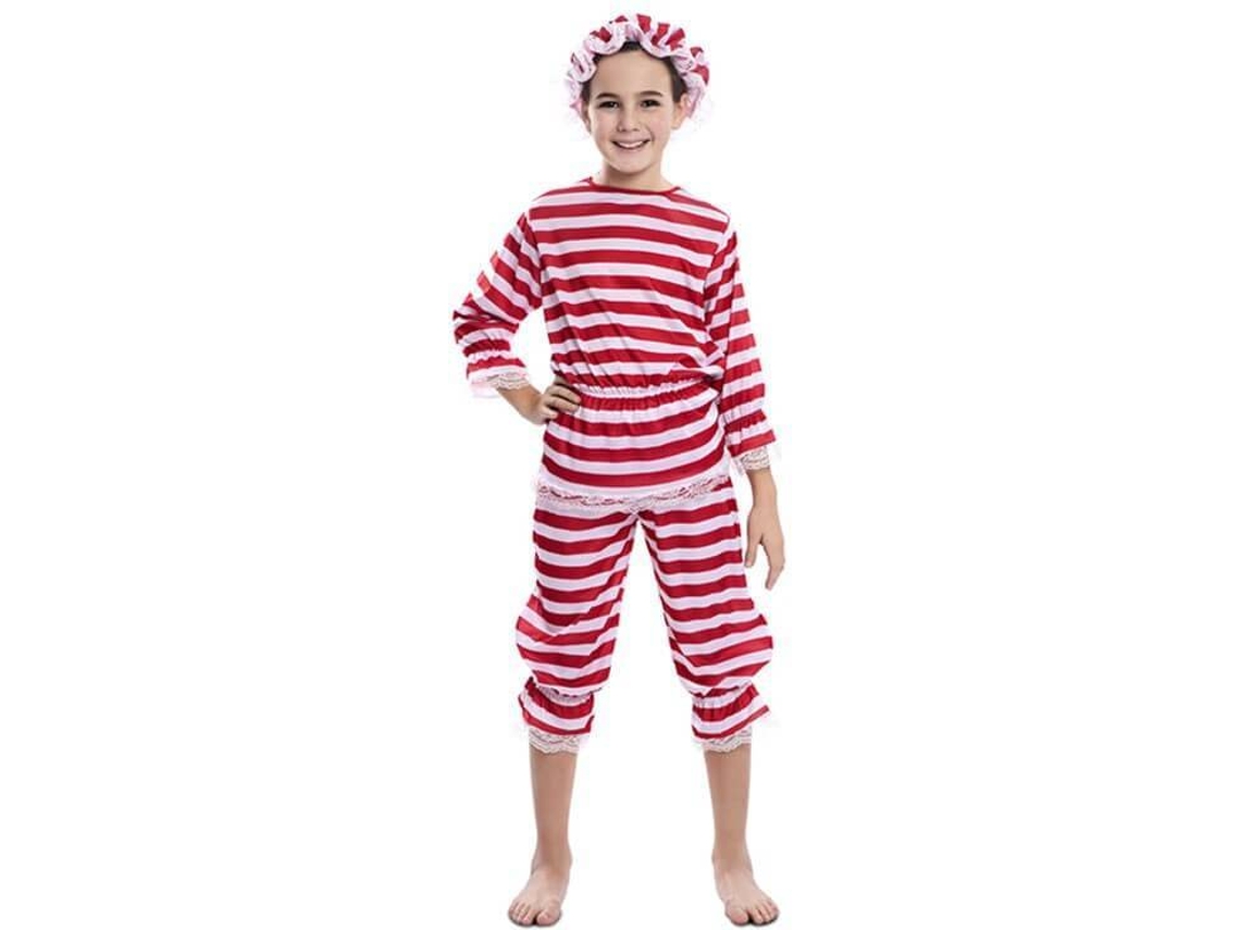 Fato de Menina DISFRAZZES Banhista Anos 20 Vermelho E Branco (Tam: 3 a 4 anos)