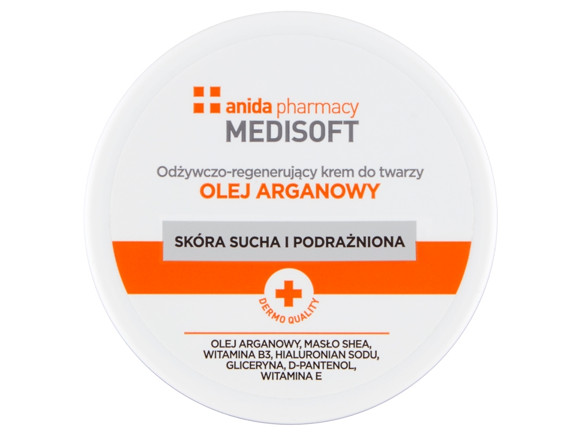 Medisoft Argan Oil Enriched Face Cream, 100ml Nourishes Regenerates Skin Anida
