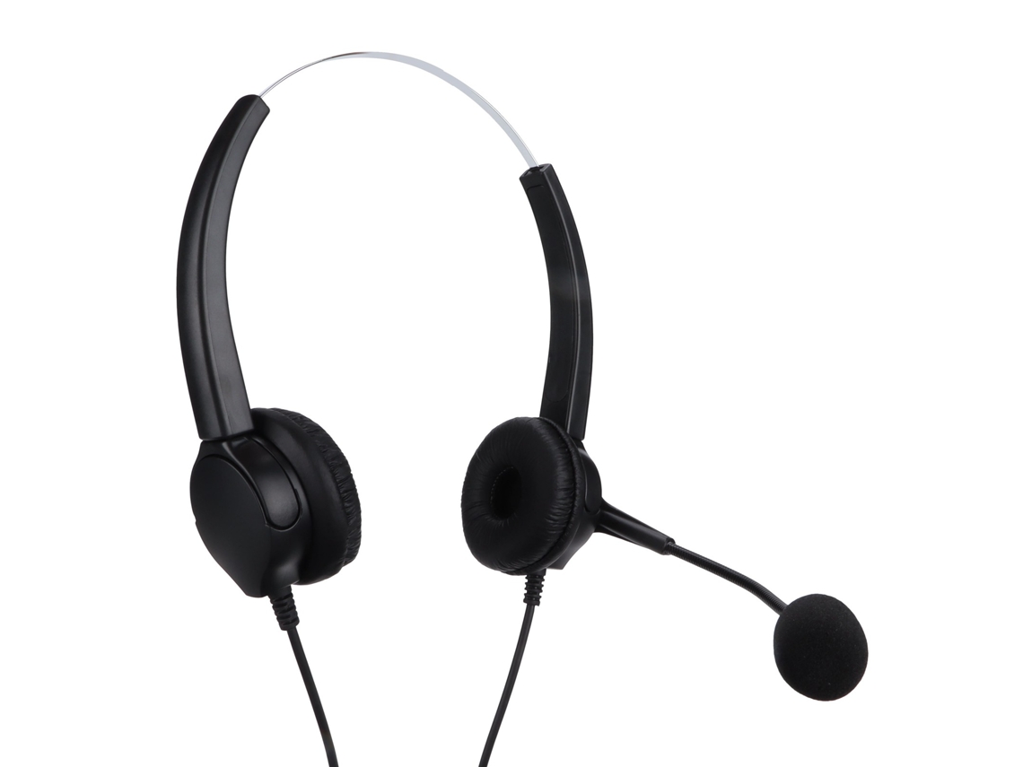 Fone Mali com microfone para centro de chamadas, escritório, telefone com fio, omnidirecional, modelo VH530DRJ9, binaural