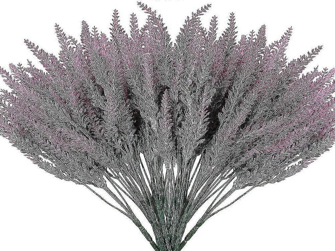 Lavanda Artificial - 12 Flores - Branco, Rosa, Plástico - Para Interiores E Casamentos | Lurelia