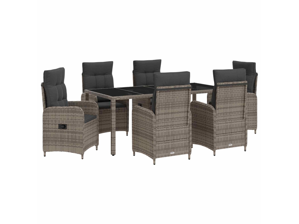 Vidaxl Conjunto De Jantar Para Exterior 7 Pcs