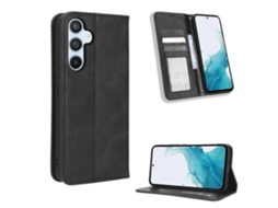 Capa De Celular Em Couro Com Textura Retrô E Fecho Magnético Para Samsung Galaxy A54 5g