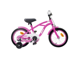 Vidaxl Bicicleta Infantil 14 Polegadas Para 3 A 5 Anos Rosa Escuro