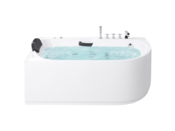 Banheira Moderna Com Hidromassagem Beliani Sayula De Acrílico Branco 80x170x86