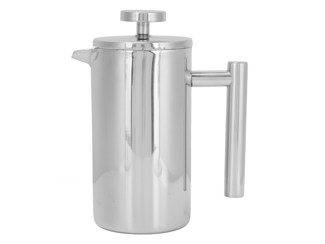 Cafeteira Francesa De Aço Inoxidável, 800ml, Portátil, Com Dupla Camada, Ideal Para Casa, Camping E Viagens.