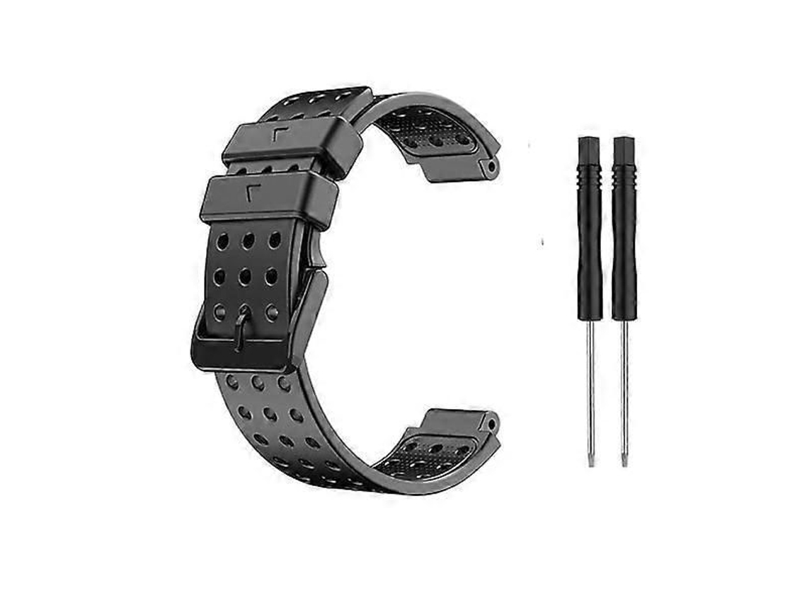 Pulseira De Silicone Preta Para Relógio Garmin Approach S20
