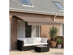Vidaxl Toldo Retrátil Elétrico Cinzento-acastanhado 3,5 X 2 M