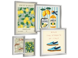 Conjunto De Pinturas Inspirações Frutadas Vintage Espelharte (5 Peças)