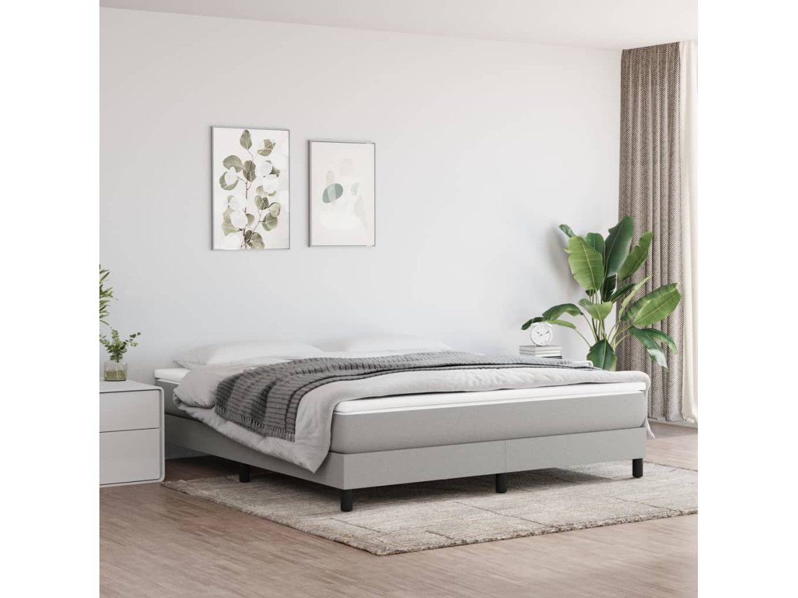 Vidaxl Colchão De Molas Ensacadas Firmeza Média 180x200x20 Cm Tecido Cinza-claro