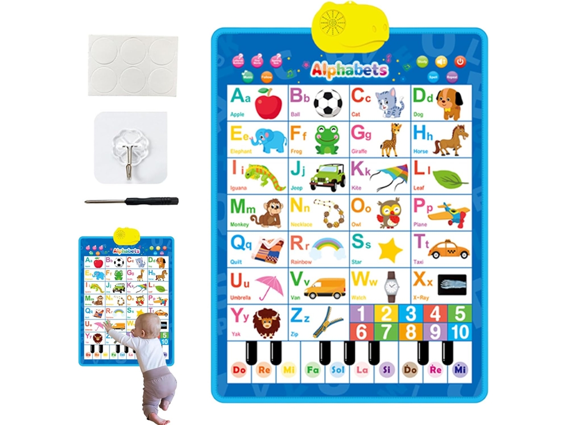 Pôster Do Alfabeto Para Parede Da Sala De Aula, Pôster Musical, Brinquedo Educativo Pôster Educati Gokoco
