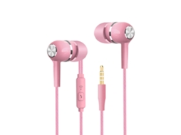 2026zentro-fone De Ouvido Intra-auricular Com Fio Estéreo Com Microfone E Bom Grave Para Laptop Pc Celular Rosa