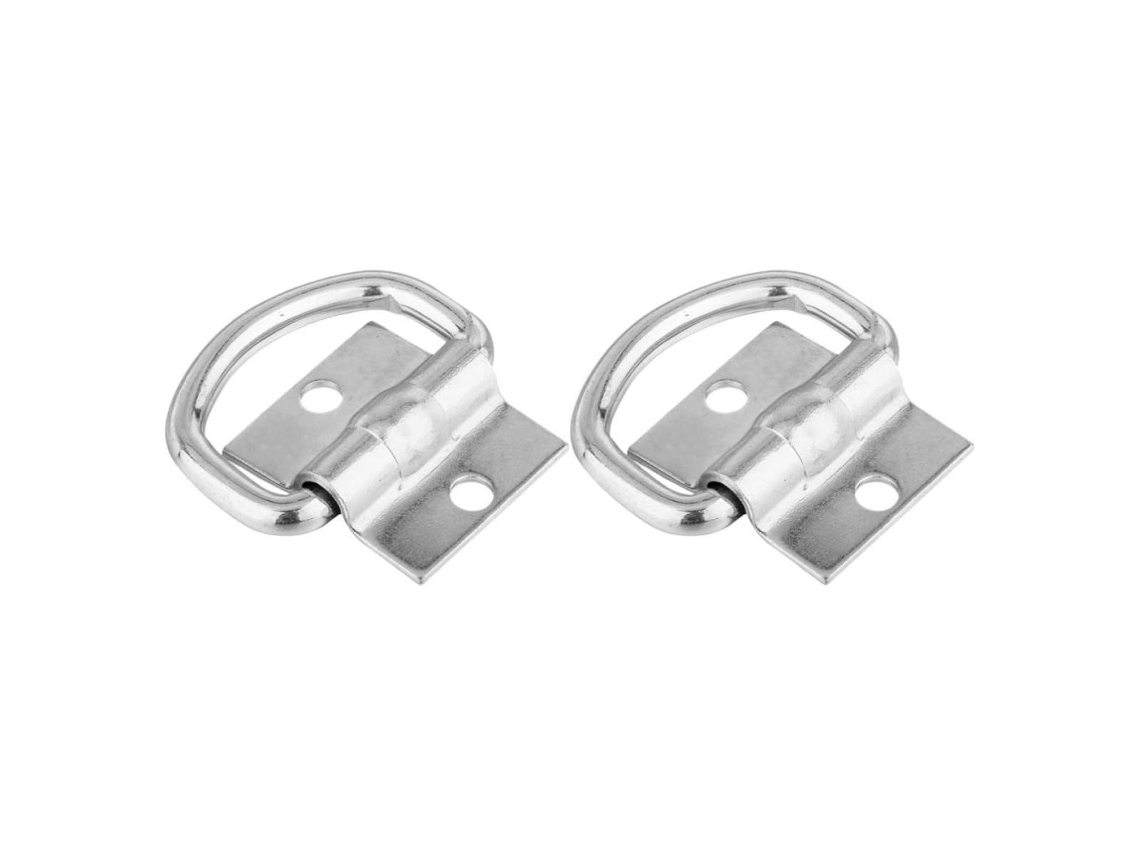 Conjunto de 2 anéis de amarração rodoviária de alta resistência em ferro galvanizado estampado, design