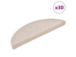 Vidaxl Tapetes De Escada 30 Peças 56x17x3 Cm Cinza-claro Semicircular