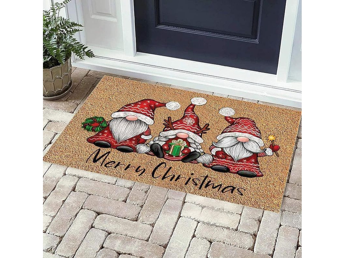 Tapete de Natal decorativo antiderrapante lavável para banheiro | S/MARCA