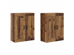 Conjunto de 2 Prateleiras de Parede Antigas Madeira MAISON EXCLUSIVE (69,5x34x90 cm)