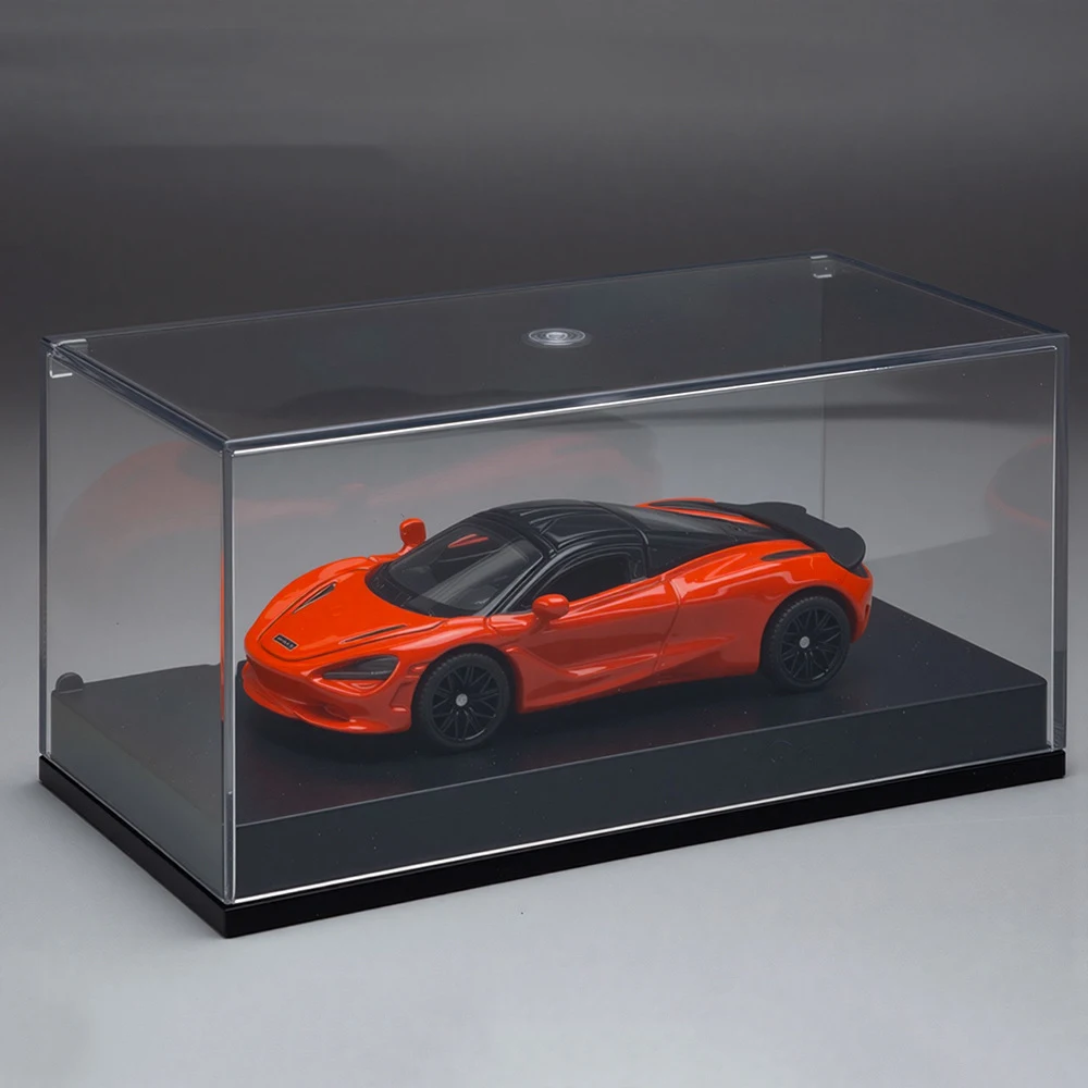 (750s Laranja) Escala 1:64 - Carroceria De Metal, Pneus De Borracha, Modelo De Carro Esportivo