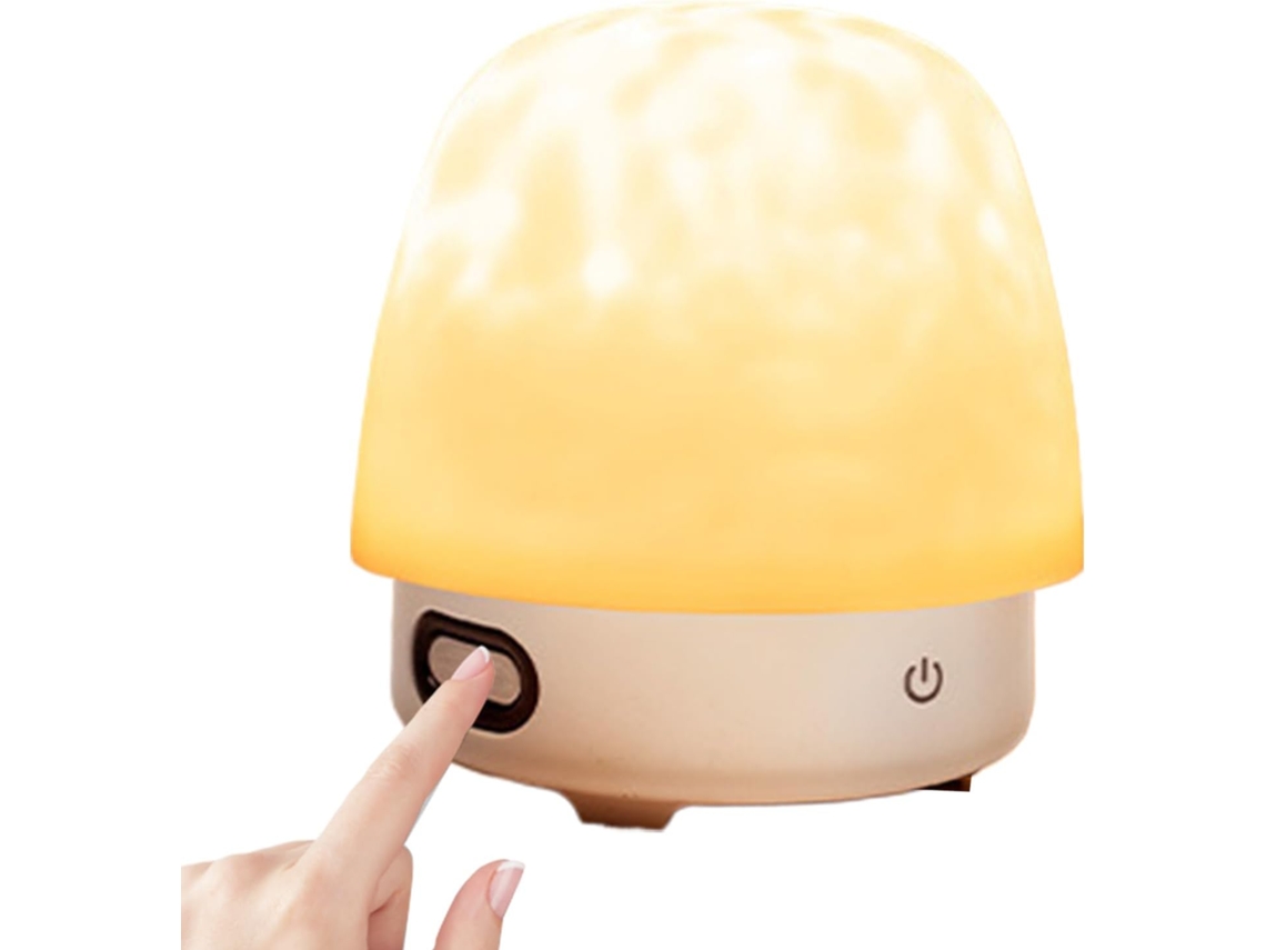 Luminária Noturna Led Em Formato De Lua E Abajur Cabeceira Projetor