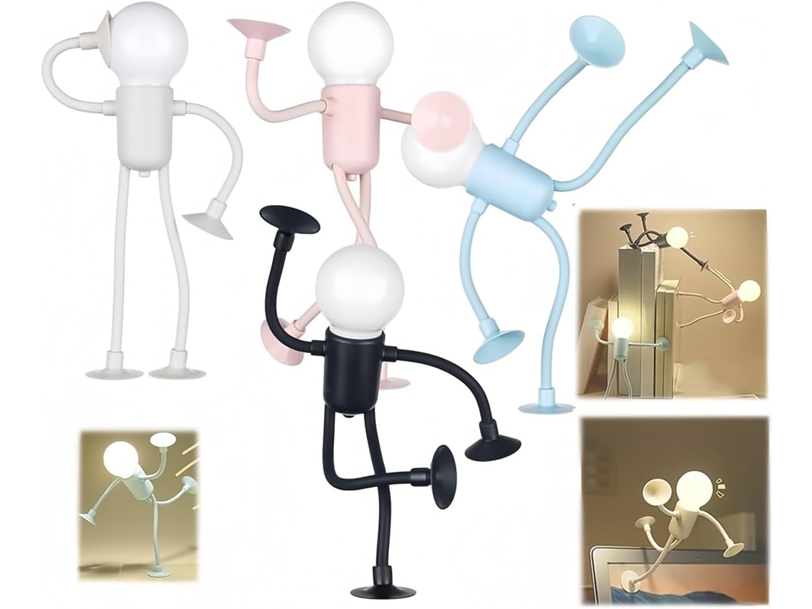 Lâmpadas Decorativas Luminária Noturna Masculina Formato Estrutura De