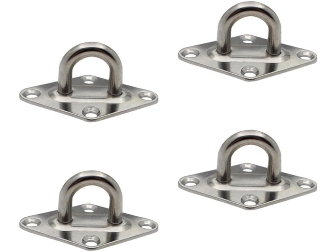 Fechadura Deslizante Alipis Portas E Janelas, Conjunto De 4 Peças Em Aço Inoxidável Com Formato Losango