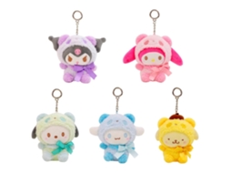 Primerox kit de 5 Chaveiros de Pelúcia Anime Cute Boneca Stuffed Animal Keyring Presente