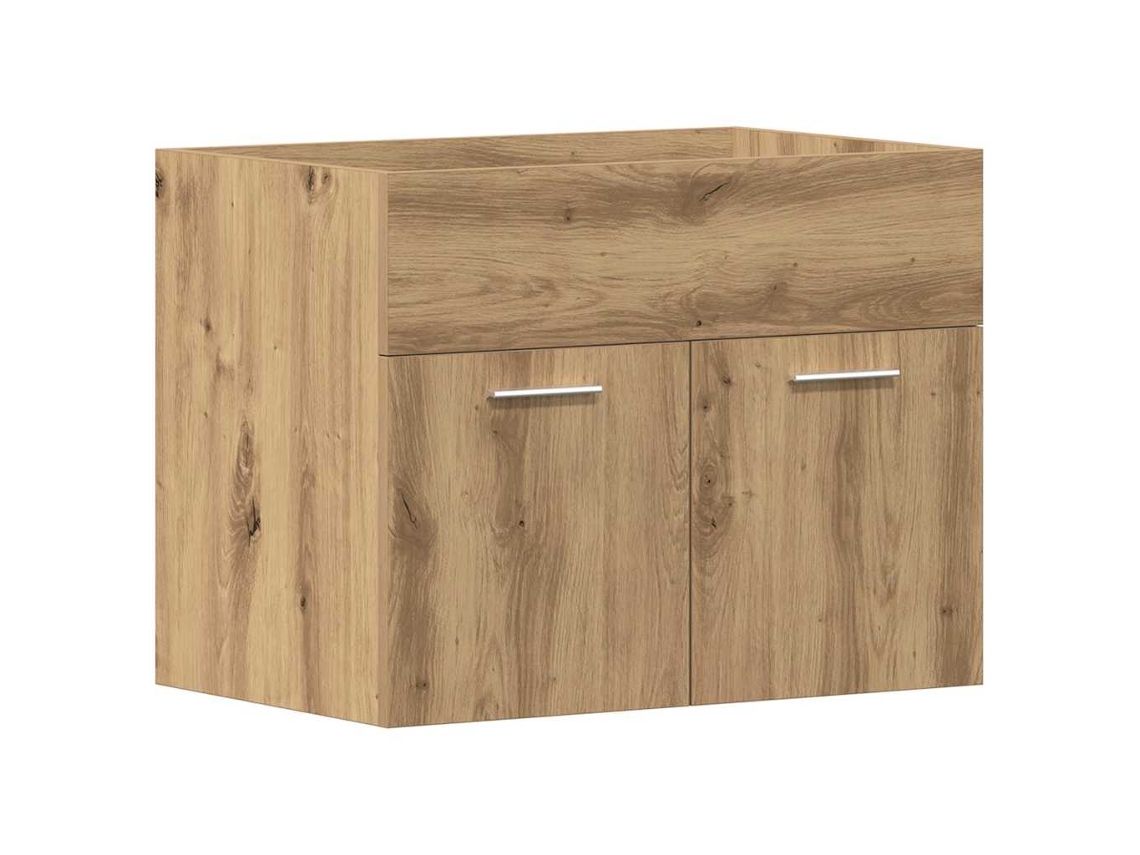 Gabinete para Pia de Banheiro em Carvalho Artesanal 60x38,5x46 cm Madeira Engenheirada MAISON EXCLUSIVE