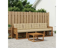 Vidaxl Conjunto De Sofás Para Exterior 5 Unid. Natural E Bege