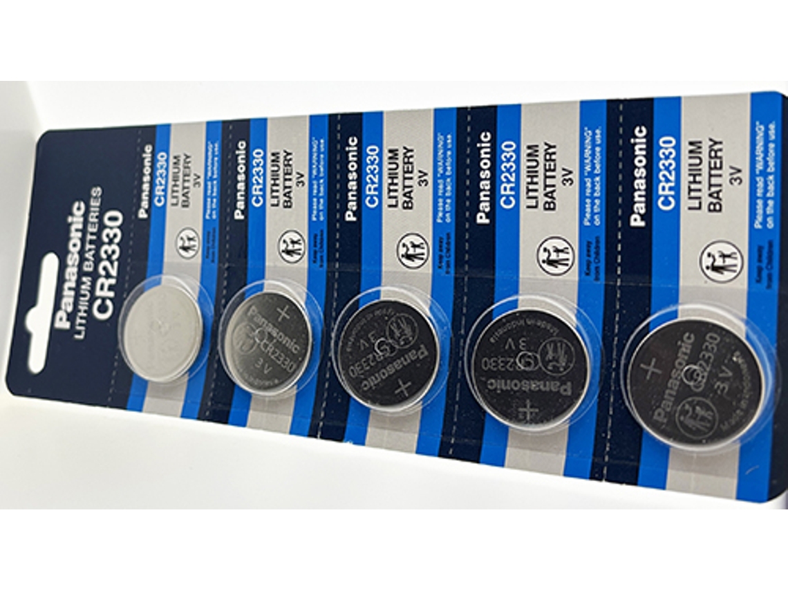 Pacote com 5 pilhas compatíveis com Panasonic formato DL2330