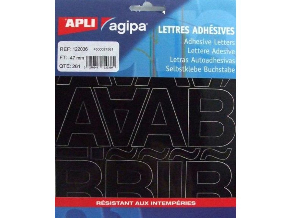 Alfabeto E Símbolos Adesivo 47 X 31 Mm Preto Apli Agipa