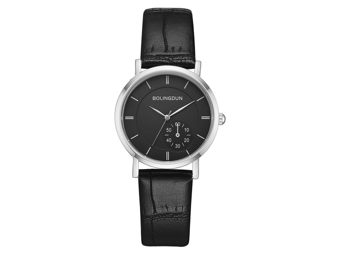 Relógio de Pulso de Quartzo Fashion Leisure com Cinto de Couro Elegante e Design Moderno