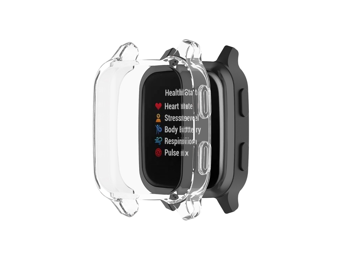 Lurelia Capa, Compatível Com Garmin Venu Sq Watch Transparente Branco, Acabamento Moderno