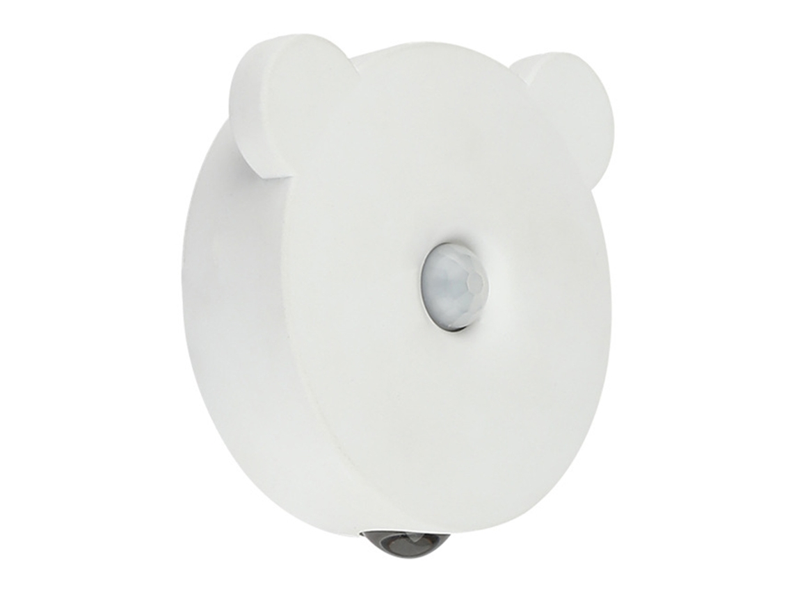 Lanterna Noturna Led com Sensor de Movimento Forma de Urso Luz Quente para Quarto