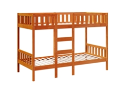 Bunk Bed Frame, Bunk Bed Frames Vidaxl Marrom Madeira De Pinho (90 X 200 Cm)