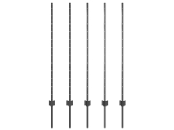 Conjunto 5 Poste De Jardim Vidaxl Cinzento Aço (160 Cm)