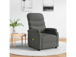 Vidaxl Poltrona De Massagens Tecido Cinzento-escuro