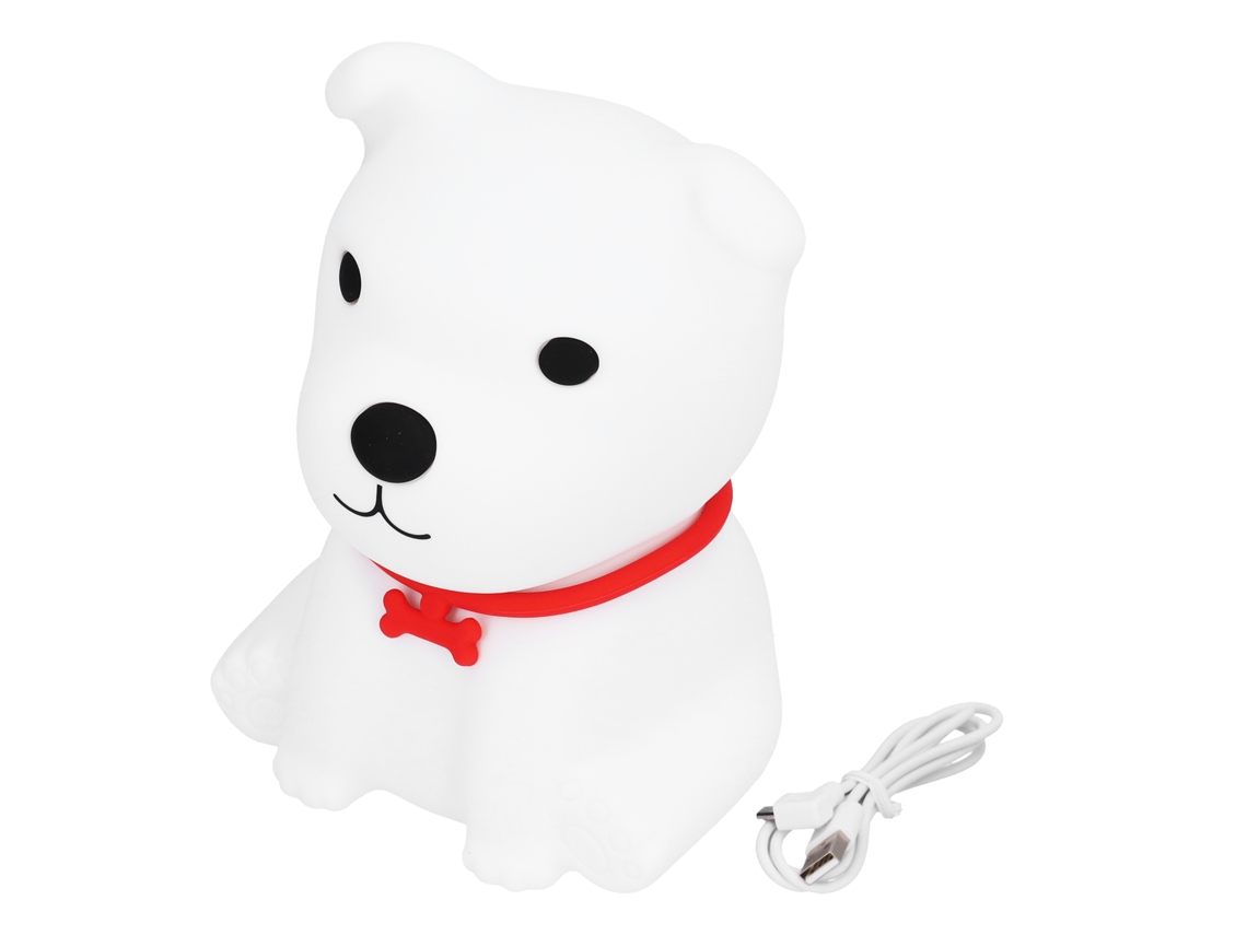 Luz Noturna Silicone Cachorro Cute Portátil Usb Carregável para Quarto S/MARCA