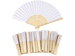 Conjunto De 10 Leques Dobráveis De Papel Feitos À Mão, Leque De Bambu Para Presente