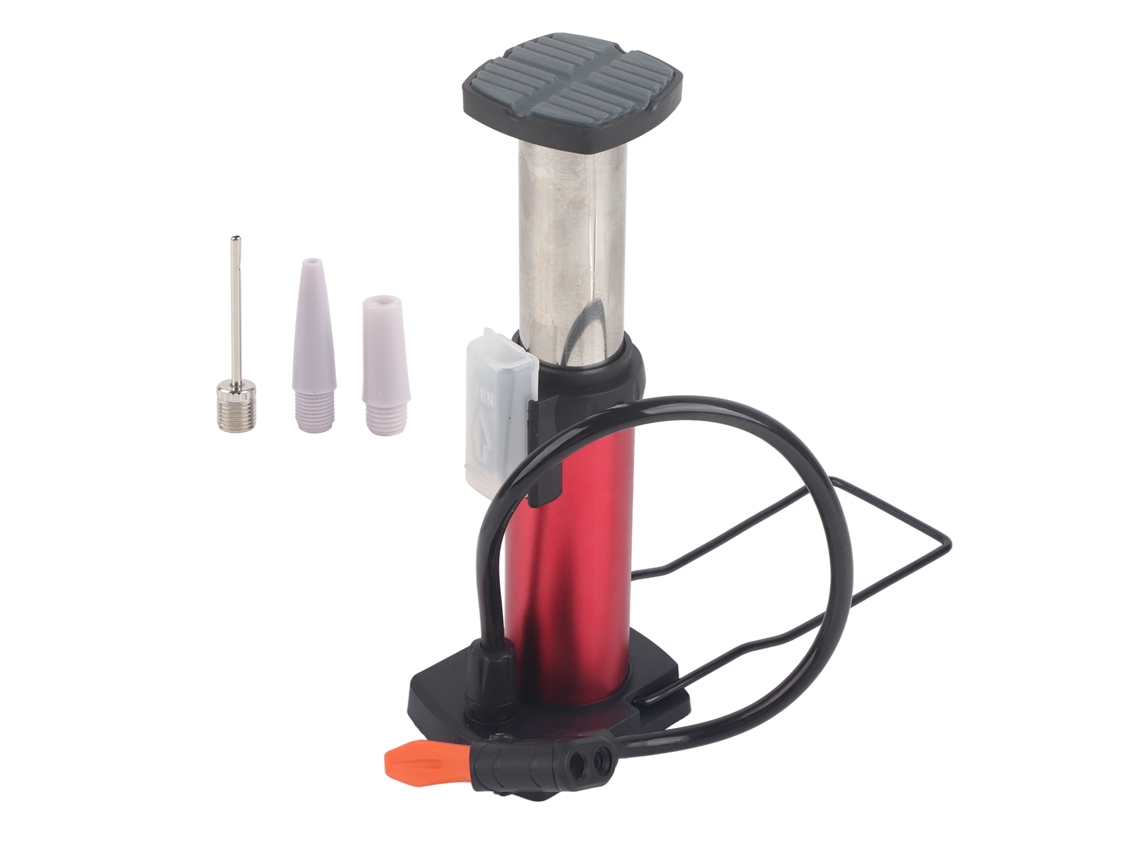 Bomba de Ar Mini Portátil de Alta Pressão S/MARCA com Pedal Inflador de Pneu Vermelha