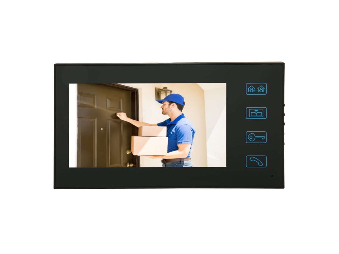Sistema Interfone Porta com Câmera 7 Polegadas 1000tvl Visão Noturna Uk Plug
