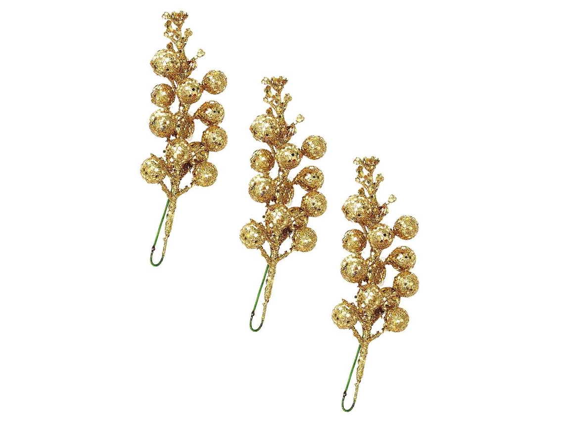 Tressino Nail Decoration, Raminhos De Berries Glitter 7,8 Polegadas, Para Enfeites De Natal