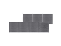 Vidaxl Painel De Vedação Para Jardim 1218x186 Cm Wpc Cinzento