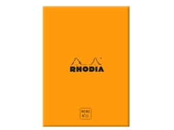 Bloco de Notas RHODIA Nº. 11 85 X 115 Mm Xadrez Laranja