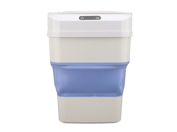 Lixeira inteligente com sensor automático pliável para quarto escritório cozinha azul